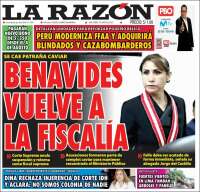 Portada de La Razón (Perú)