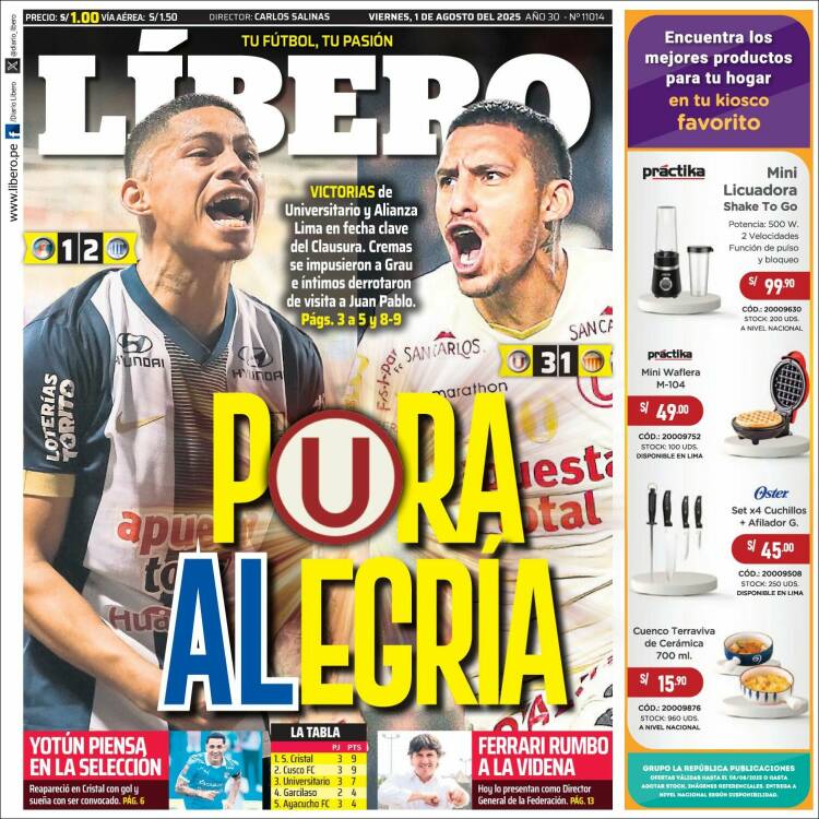 Portada de Líbero (Peru)
