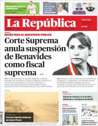 Portada de La Republica (Perú)