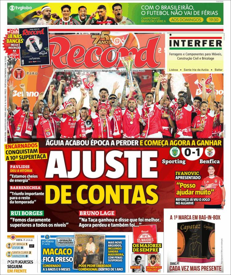 Portada de Record (Portugal)