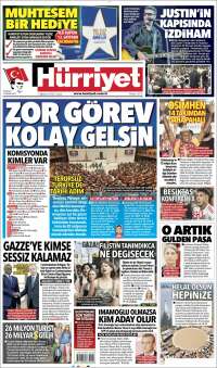 Portada de Hürriyet (Turquía)