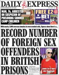 Portada de Daily Express (Reino Unido)