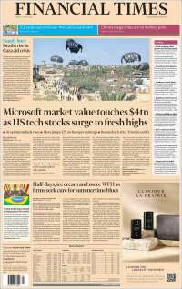 Portada de Financial Times (Royaume-Uni)