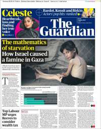 Portada de The Guardian (Royaume-Uni)