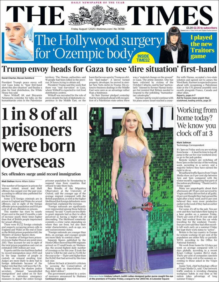 Portada de The Times (United Kingdom)