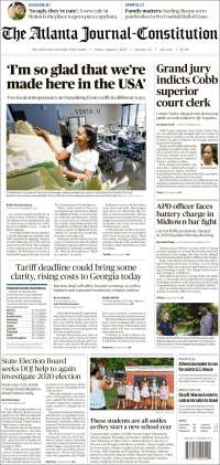Portada de The Atlanta Journal-Constitution (USA)