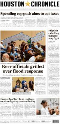 Portada de Houston Chronicle (USA)