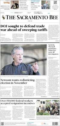 Portada de The Sacramento Bee (USA)