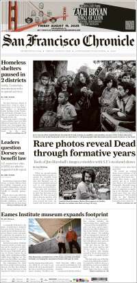 Portada de San Francisco Chronicle (USA)