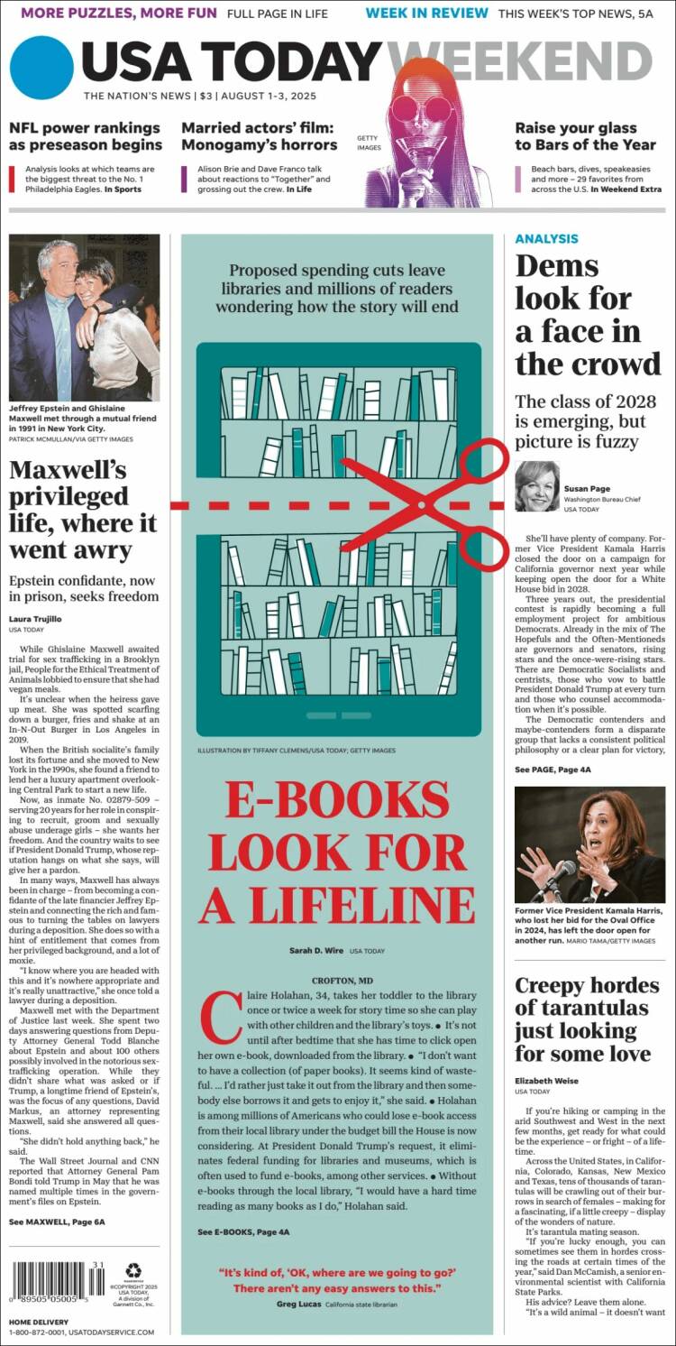 Portada de USA Today (États-Unis)