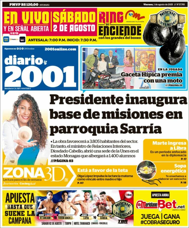 Portada de 2001 - Dosmiluno (Venezuela)