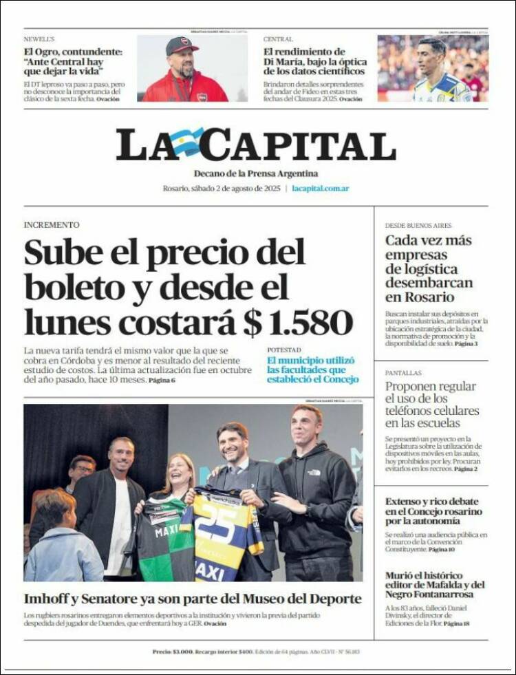 Portada de La Capital - Rosario (Argentina)