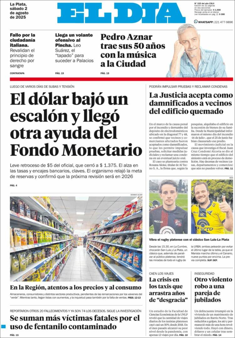 Portada de El Día de la Plata (Argentina)