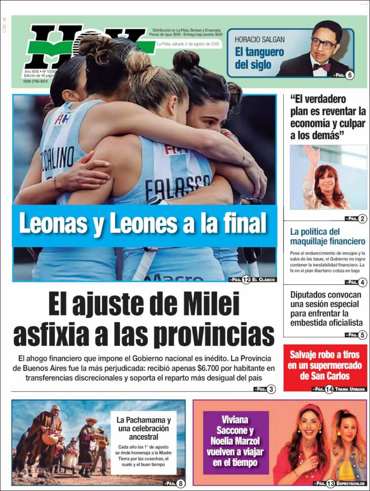 Portada de Diario Hoy (Argentina)