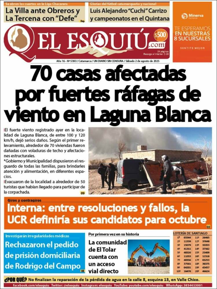 Portada de El Esquiu (Argentina)