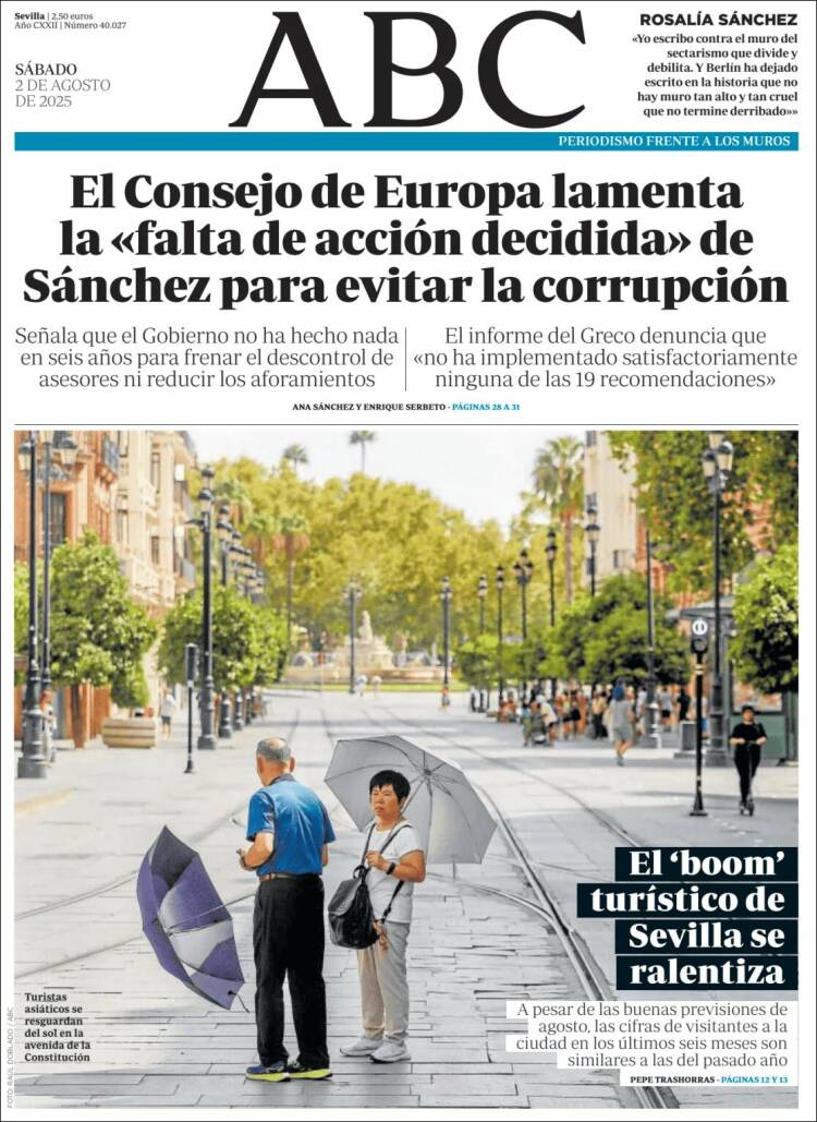 Portada de ABC - Sevilla (España)