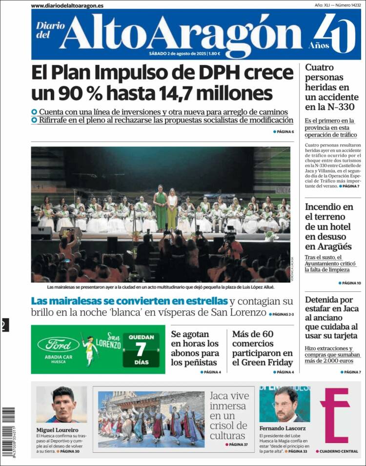 Portada de Diario del AltoAragón (España)