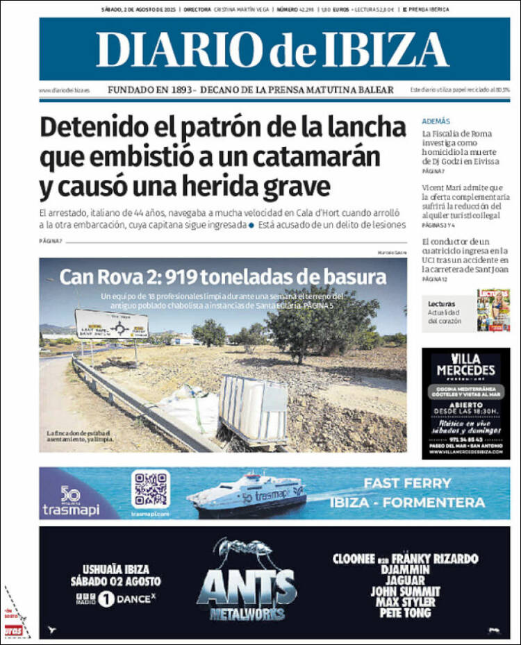 Portada de Diario de Ibiza (España)