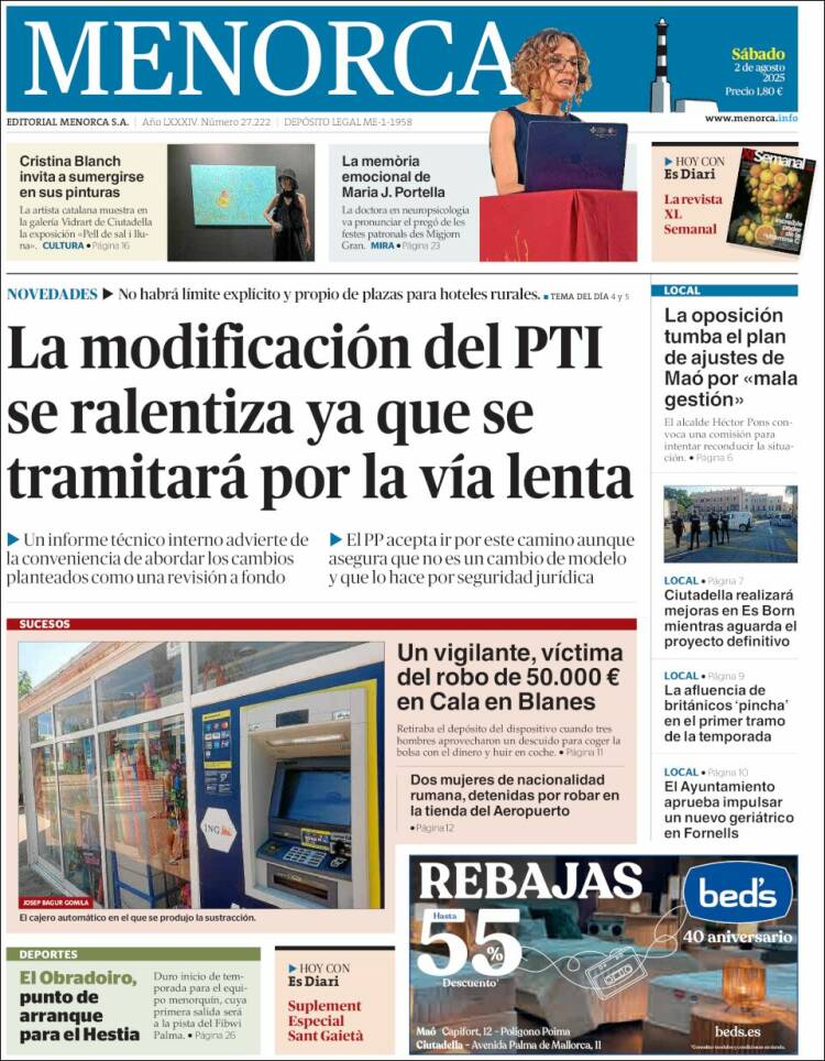 Portada de Menorca - Diario Insular (España)