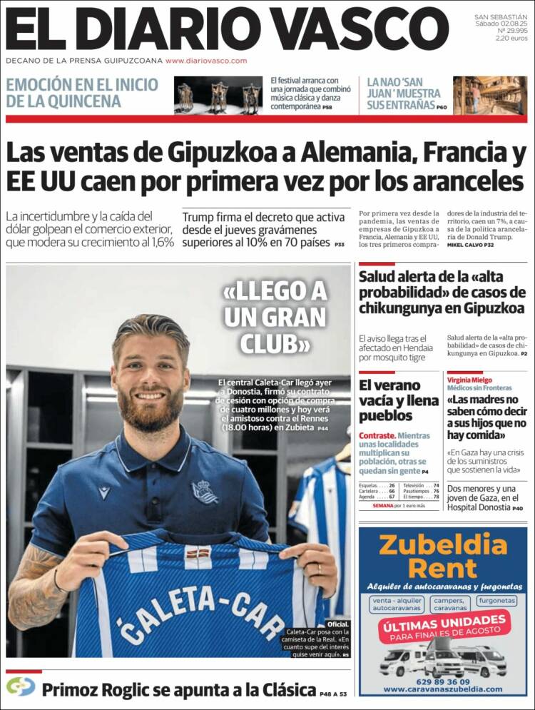 Portada de Diario Vasco (España)
