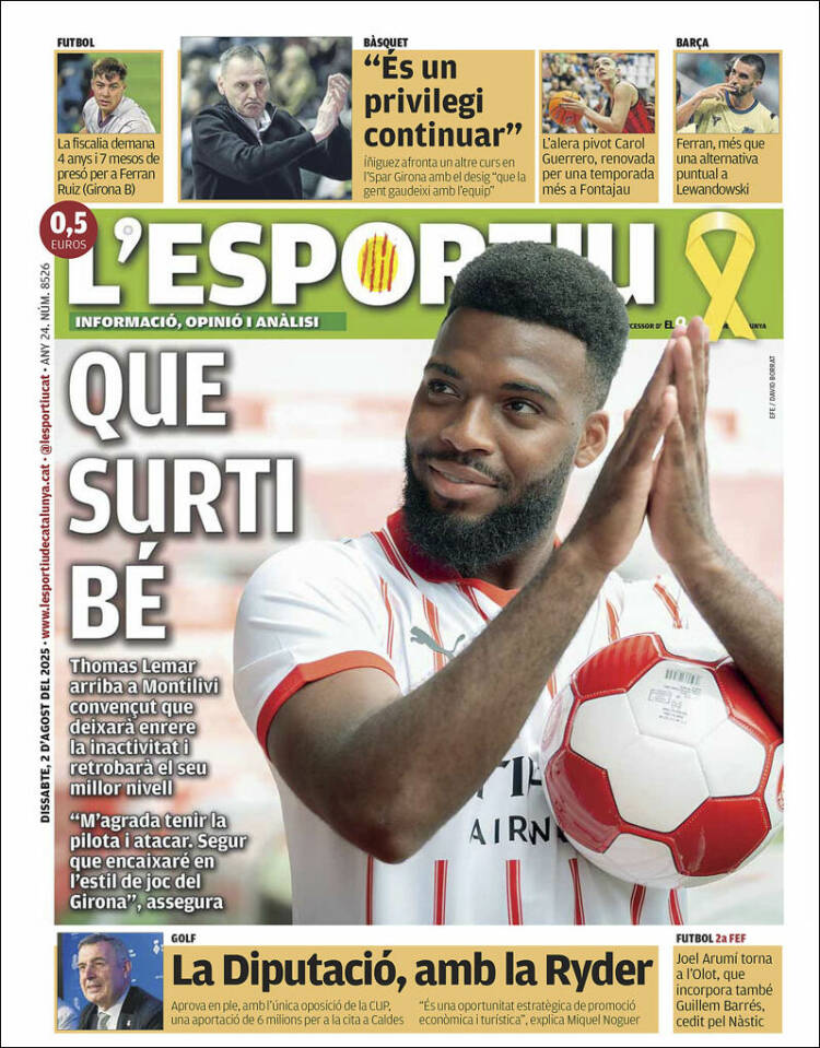 Portada de L'Esportiu : Girona (España)