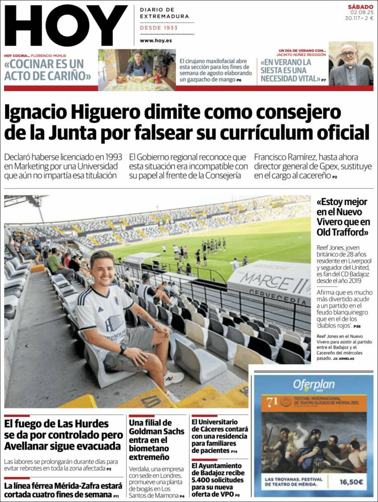 Portada de Hoy - Badajoz (España)