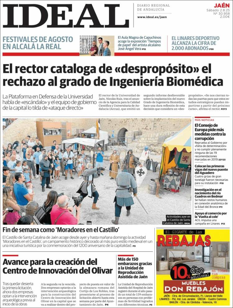Portada de El Ideal de Jaén (España)