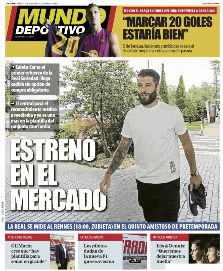 Portada de Mundo Deportivo Gipuzkoa (España)