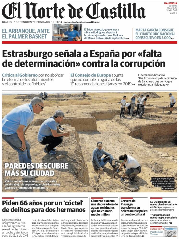 Portada de Norte de Castilla - Palencia (España)