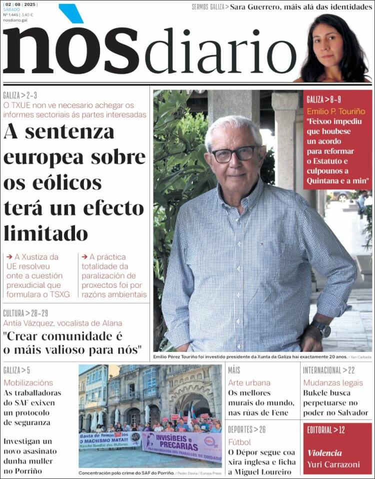 Portada de Nòs Diario (España)