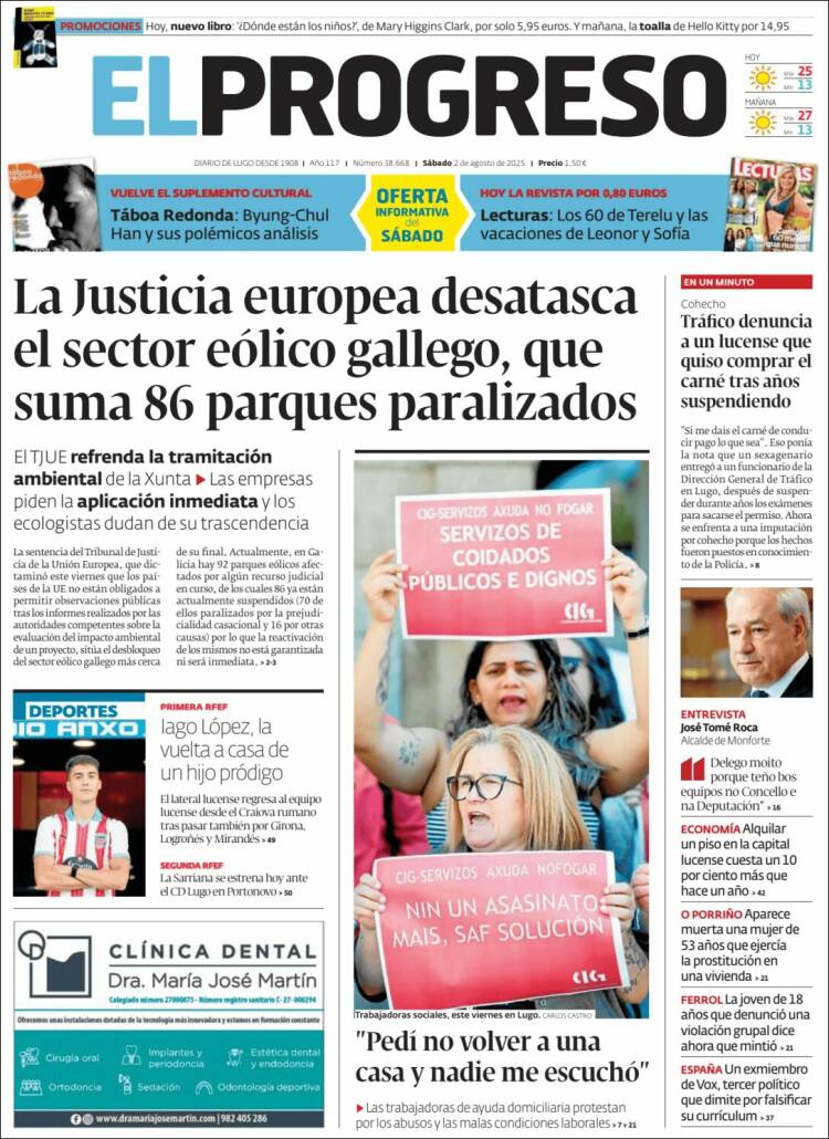 Portada de El Progreso (España)