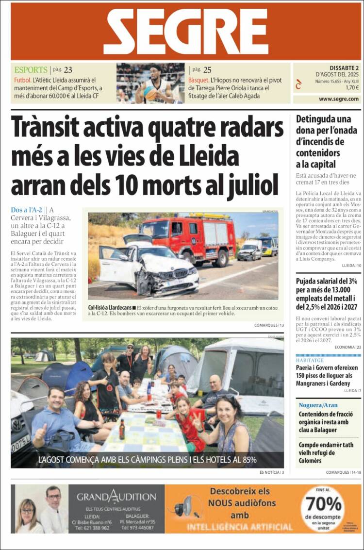 Portada de Segre (España)