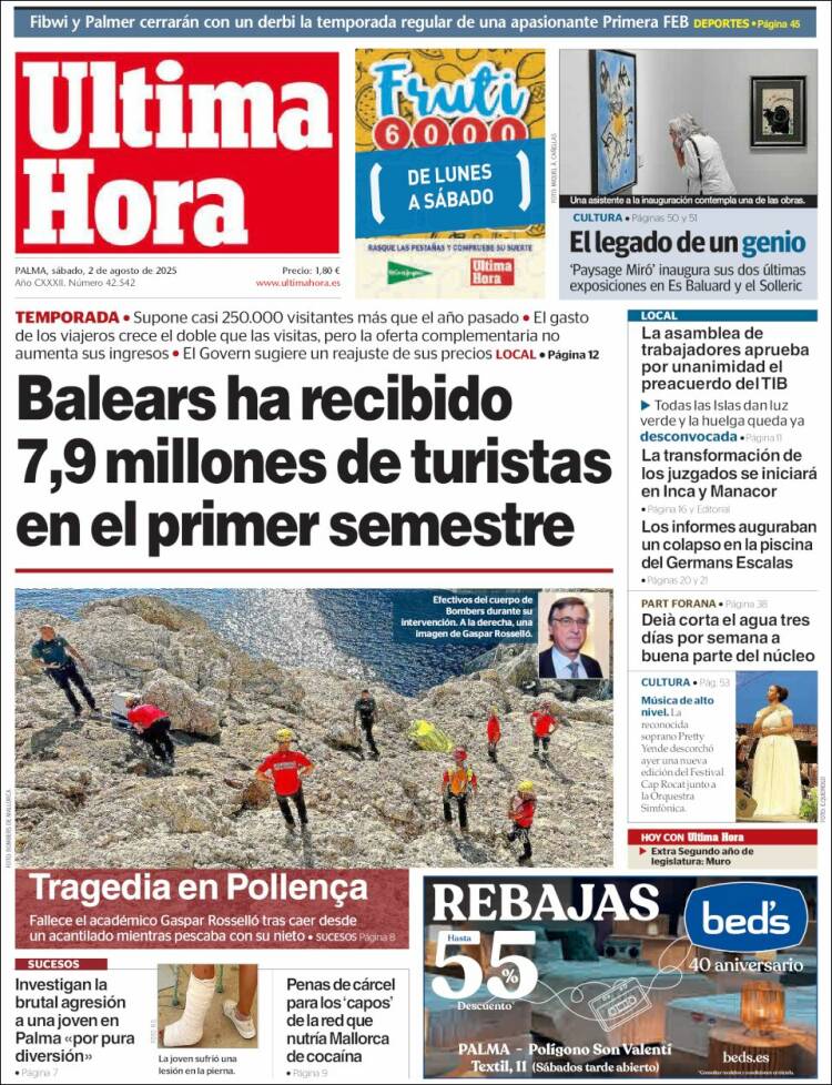 Portada de Última Hora (España)