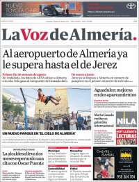 Portada de La Voz de Almería (España)