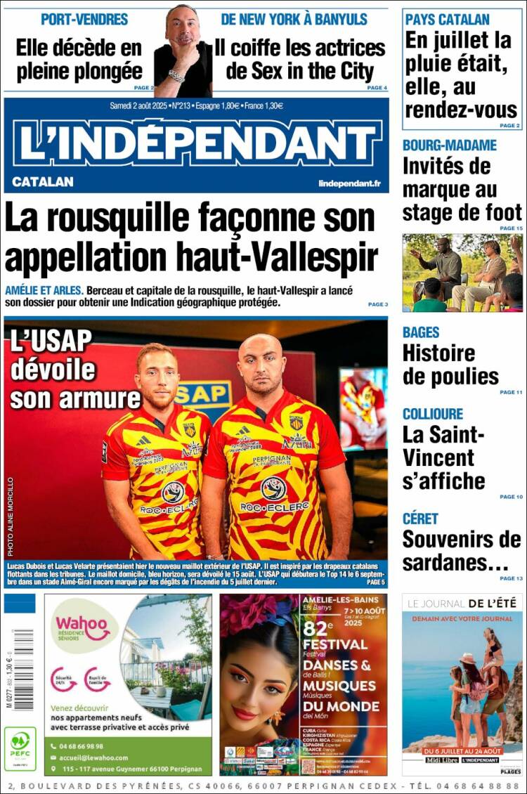 Portada de Le Indépendant (Francia)