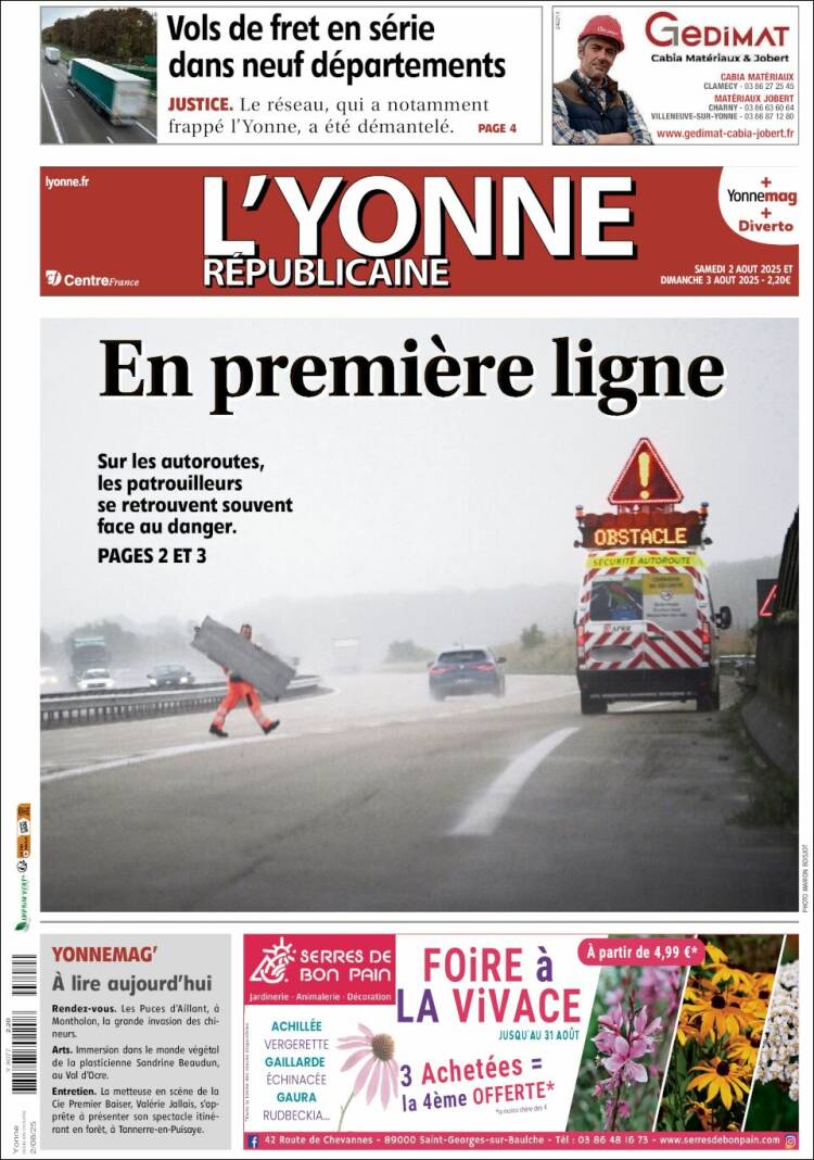 Portada de L'Yonne-Républicaine (Francia)