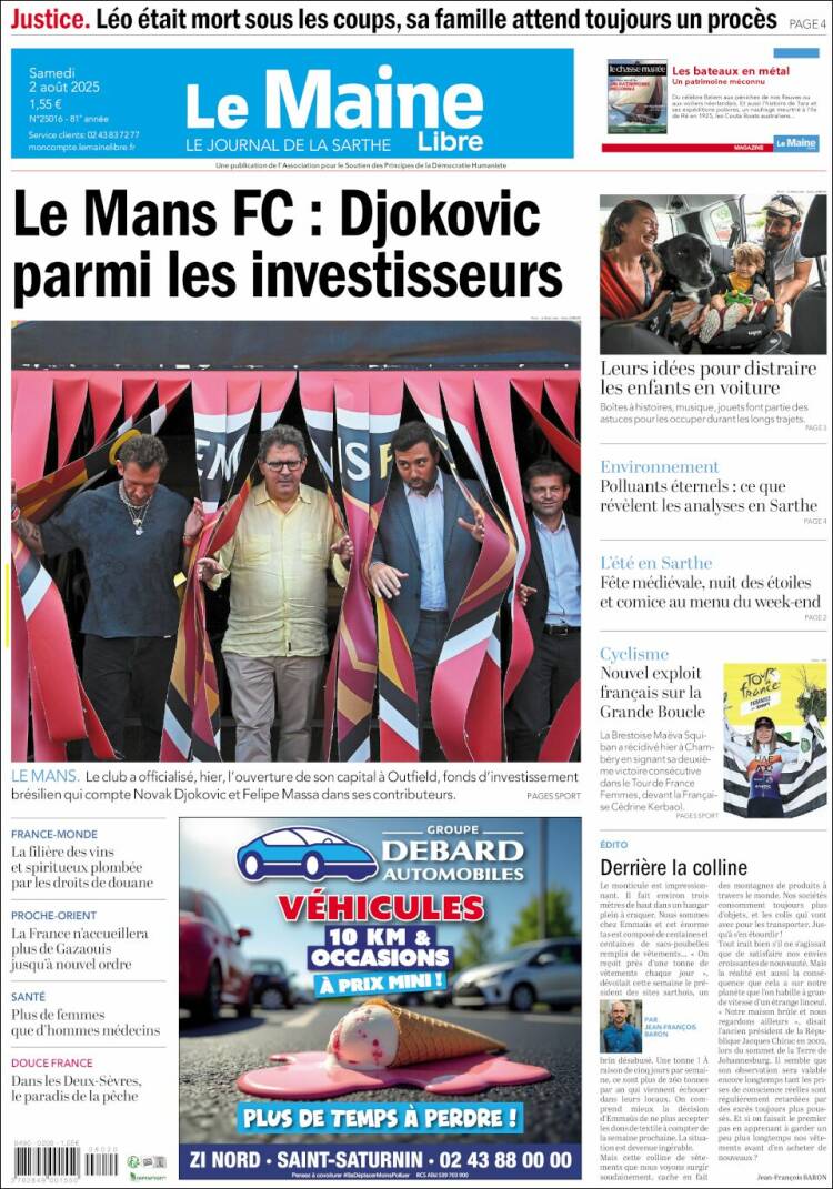 Portada de Le Maine Libre (Francia)