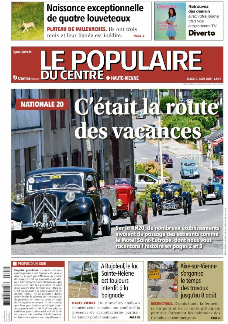 Portada de Le Populaire du Centre (Francia)