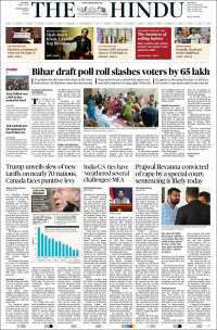 Portada de The Hindu (India)