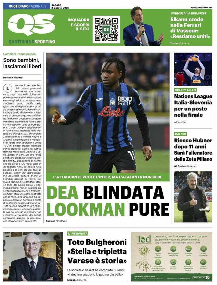 Portada de Quotidiano Sportivo (Italia)