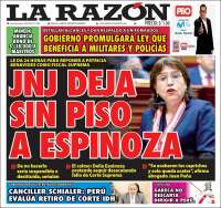 Portada de La Razón (Perú)