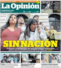 Portada de La Opinión (États-Unis)