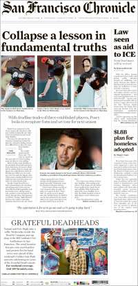 Portada de San Francisco Chronicle (États-Unis)
