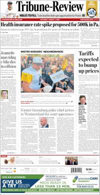 Portada de Tribune-Review (USA)