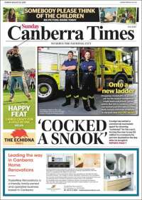 Portada de The Canberra Times (Australia)