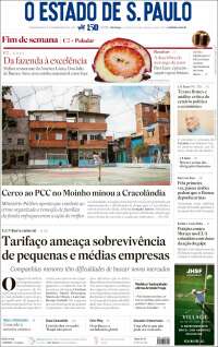 Portada de O Estado de São Paulo (Brasil)