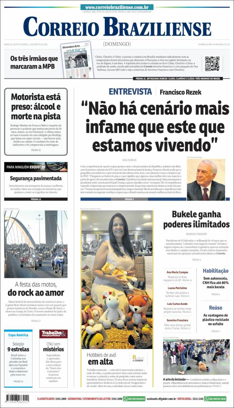 Portada de Correio Braziliense (Brasil)