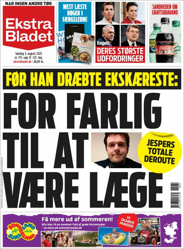 Portada de Ekstra Bladet (Dinamarca)