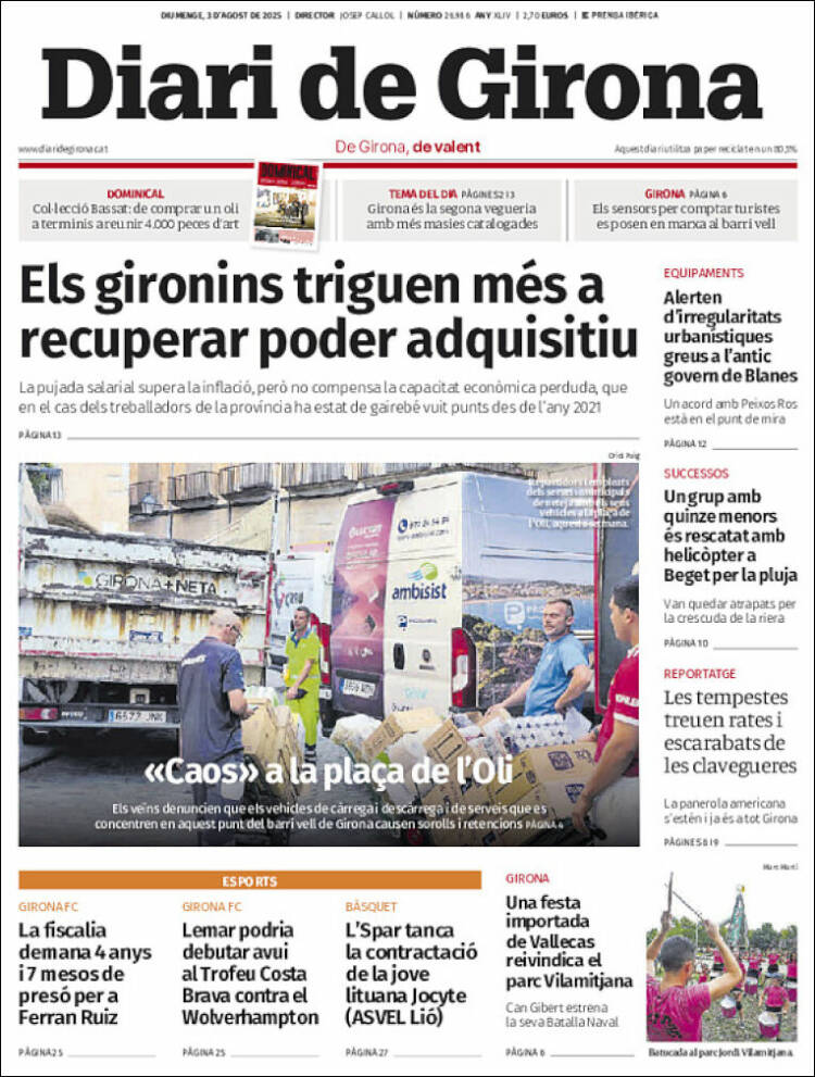 Portada de Diari de Girona (Spain)