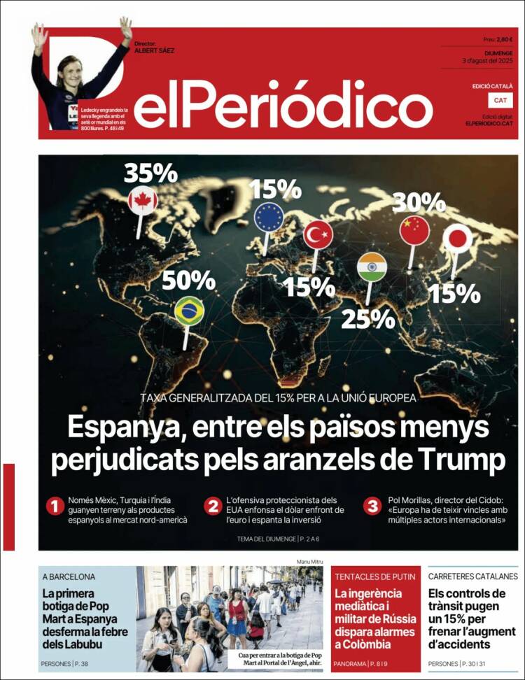 Portada de El Periódico de Catalunya (Spain)